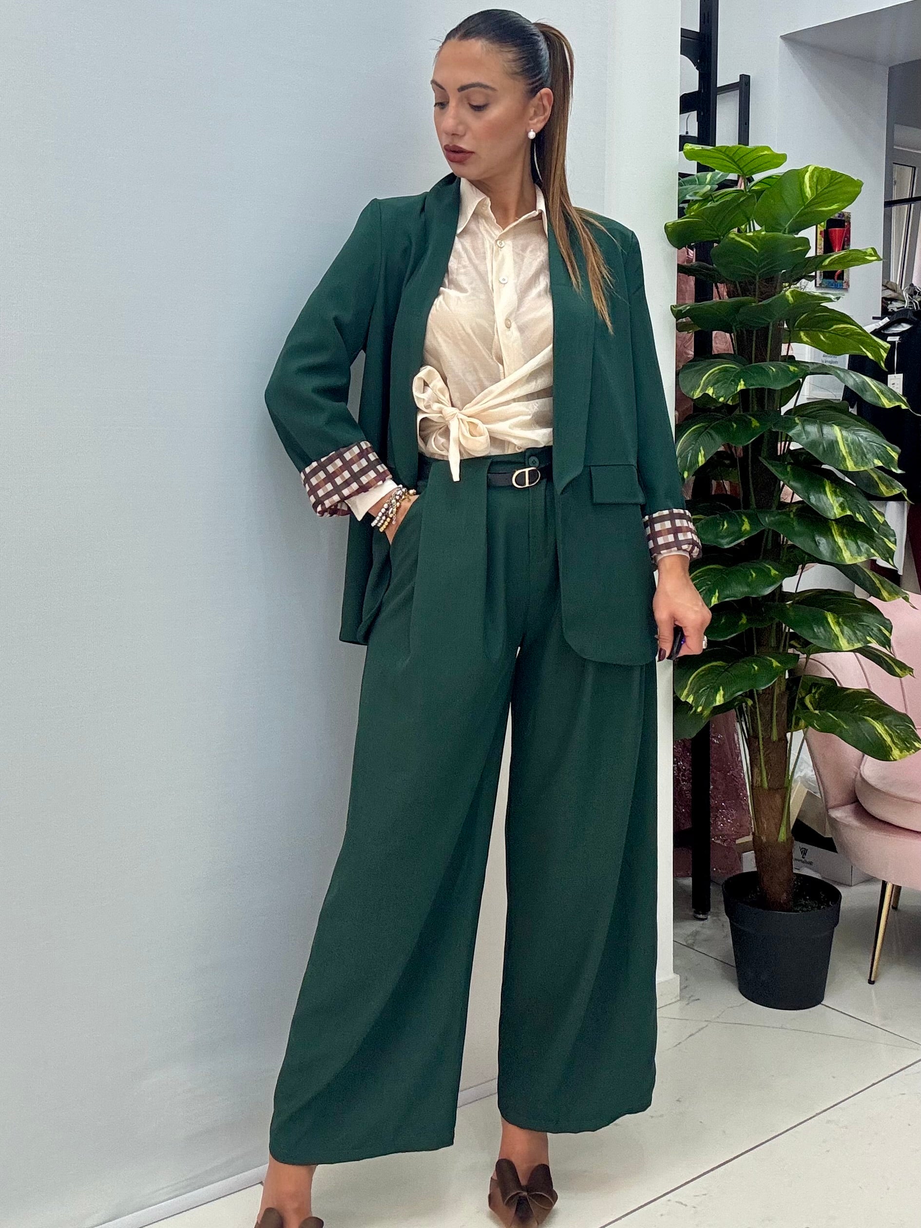 Tailleur Quadretti Verde